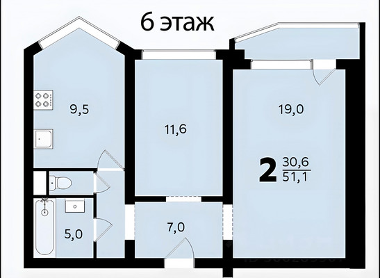 Продам двухкомнатную (2-комн.) квартиру, Госпитальный Вал ул, 5, Москва г