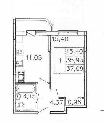 Продам однокомнатную (1-комн.) квартиру, Екатерининская ул, 8к1, Мурино п