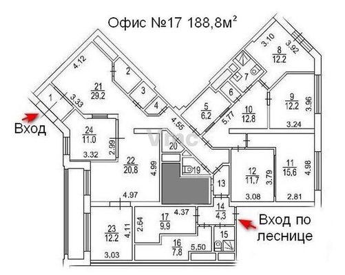 Сдам офисное помещение 193 м2, Минская ул, 1Гк1, Москва г