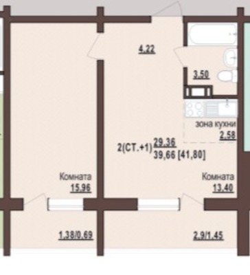 Продам однокомнатную (1-комн.) квартиру, Краснопольский пр-кт, 36, Челябинск г