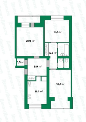 Продам трехкомнатную (3-комн.) квартиру, Карла Либкнехта ул, 83, Киров г
