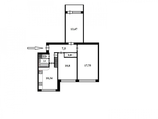 Продам трехкомнатную (3-комн.) квартиру, Маршала Казакова ул, 10Бк1, Санкт-Петербург г