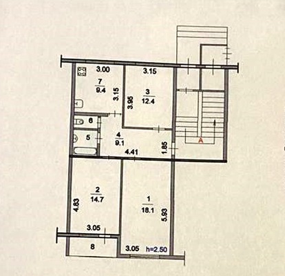 Продам трехкомнатную (3-комн.) квартиру, Строителей пр-кт, 62, Пенза г