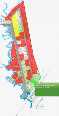 Продам участок 17,28 соток, Выборгская ул, 6, Дубровка гп, 0 км от города
