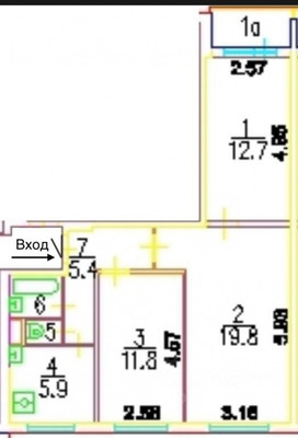 Продам трехкомнатную (3-комн.) квартиру, Широкая ул, 17к1, Москва г