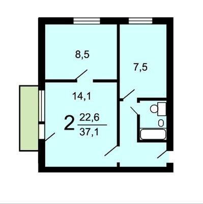 Продам двухкомнатную (2-комн.) квартиру, Зеленодольская ул, 32к1, Москва г