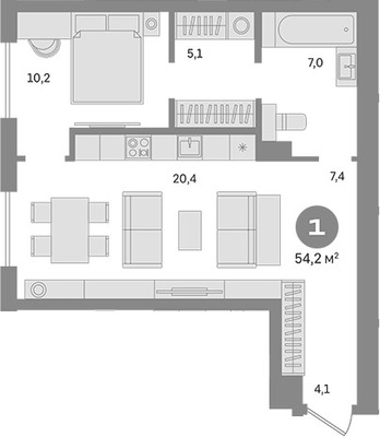 Продам двухкомнатную (2-комн.) квартиру, Огородный проезд, 20, Москва г