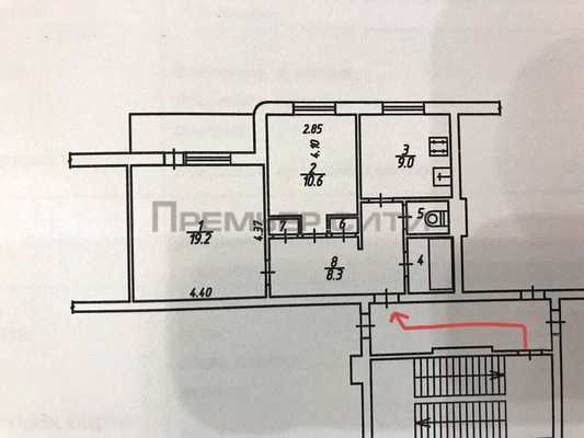 Продам двухкомнатную (2-комн.) квартиру, Первых Коммунаров ул, 12, Калуга г