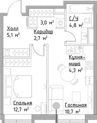 Продам двухкомнатную (2-комн.) квартиру, Дубининская ул, 57к5, Москва г