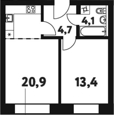 Продам двухкомнатную (2-комн.) квартиру, Фестивальная ул, 15, Москва г