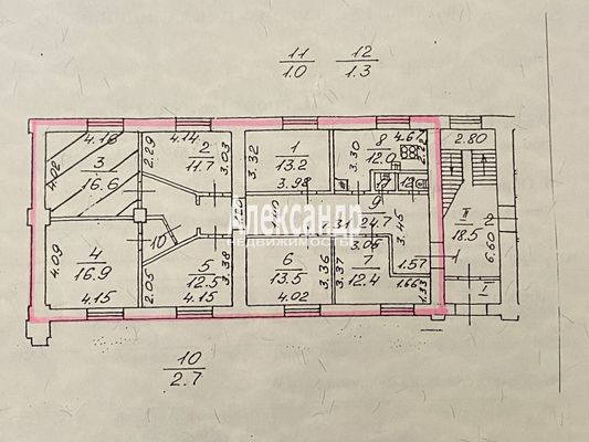 Продам долю в 7-комн. квартире, Академика Лебедева ул, 20АБ, Санкт-Петербург г