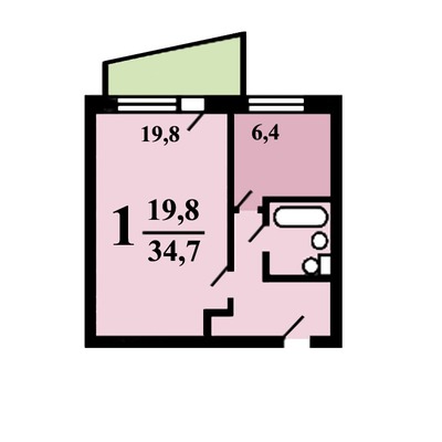 Продам однокомнатную (1-комн.) квартиру, Матроса Железняка б-р, 19, Москва г