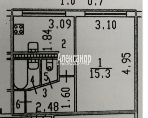 Продам однокомнатную (1-комн.) квартиру, Димитрова ул, 15к2, Санкт-Петербург г