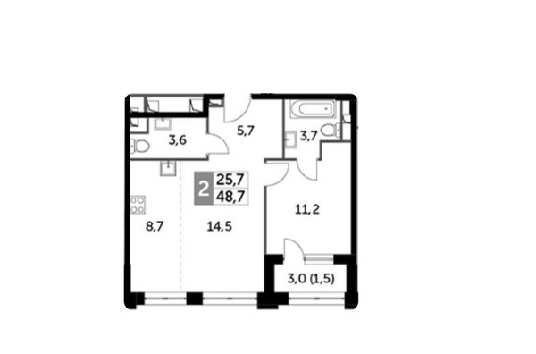 Продам двухкомнатную (2-комн.) , Шелепихинская наб, 40к3, Москва г