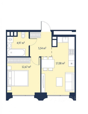 Продам двухкомнатную (2-комн.) квартиру (долевое), Нагатинская ул, 3к1, Москва г