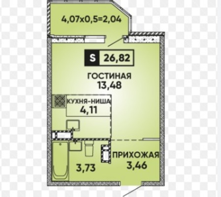 Продам однокомнатную (1-комн.) квартиру, им. Героя Яцкова И.В. ул, 19к3, Краснодар г