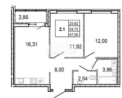Продам двухкомнатную (2-комн.) квартиру, Первых ул, 4к1, Новосаратовка д