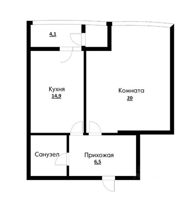 Продам однокомнатную (1-комн.) квартиру, Кубанская Набережная ул, 39, Краснодар г