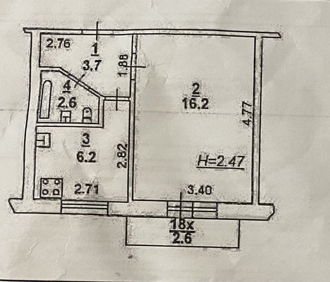 Продам однокомнатную (1-комн.) квартиру, 1-я Баррикадная ул, 29, Ростов-на-Дону г