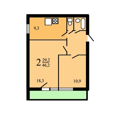 Продам двухкомнатную (2-комн.) квартиру, 3-я Рыбинская ул, 23к1, Москва г