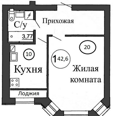 Продам однокомнатную (1-комн.) квартиру, Кирова ул, 3, Люберцы г