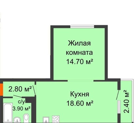 Продам однокомнатную (1-комн.) квартиру, Войсковая ул, 4к10, Краснодар г