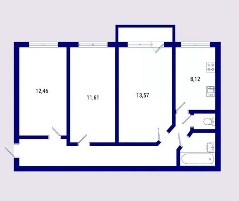 Продам трехкомнатную (3-комн.) квартиру, Астраханская ул, 25/26, Санкт-Петербург г