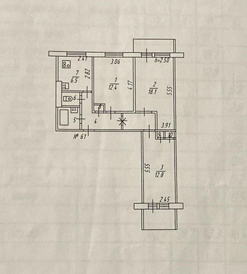 Продам трехкомнатную (3-комн.) квартиру, Капитана Орликовой ул, 39, Мурманск г