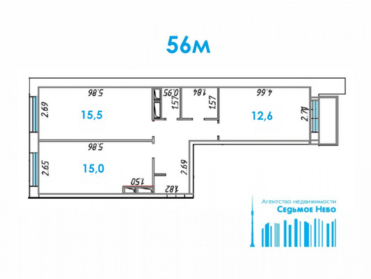 Продам двухкомнатную (2-комн.) квартиру, Берёзовая аллея, 19к4, Москва г