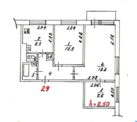 Продам трехкомнатную (3-комн.) квартиру, Старостина ул, 35, Мурманск г