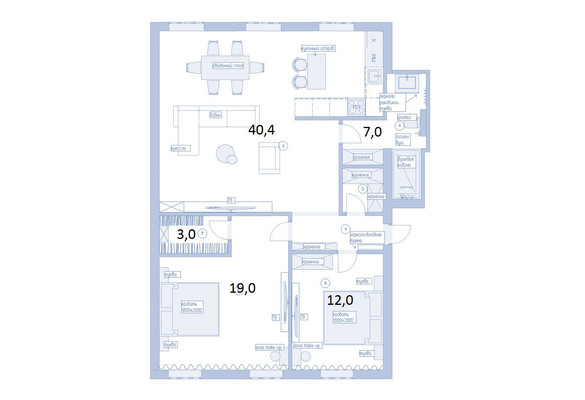 Продам трехкомнатную (3-комн.) квартиру, Козихинский Б. пер, 5, Москва г