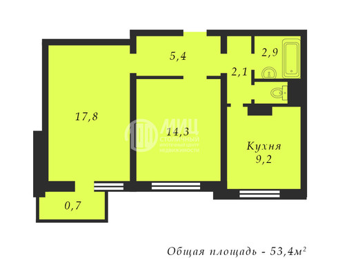 Продам двухкомнатную (2-комн.) квартиру, Академика Анохина ул, 6к2, Москва г