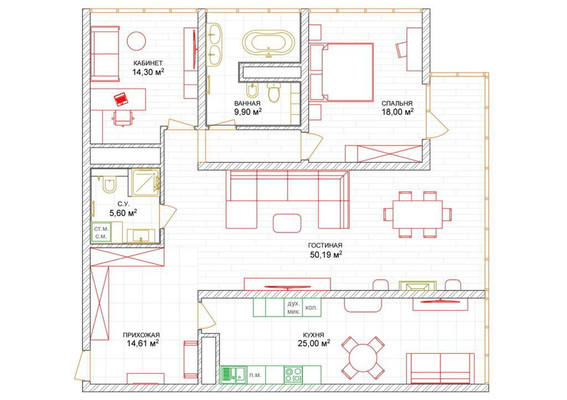 Продам трехкомнатную (3-комн.) квартиру, Мира ул, 20, Геленджик г