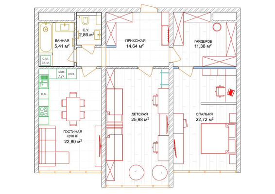 Продам трехкомнатную (3-комн.) квартиру, Мира ул, 20, Геленджик г