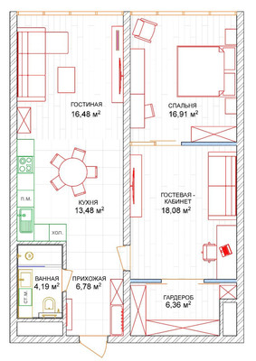 Продам трехкомнатную (3-комн.) квартиру, Мира ул, 20, Геленджик г