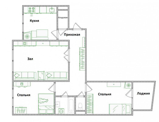 Продам трехкомнатную (3-комн.) квартиру, Глазунова ул, 6, Пенза г