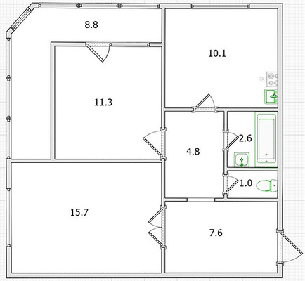 Продам двухкомнатную (2-комн.) квартиру, Индустриальный пр-кт, 17к3, Санкт-Петербург г