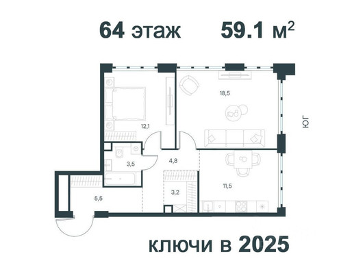 Продам двухкомнатную (2-комн.) квартиру (долевое), Арбат ул, 28Ак1, Москва г