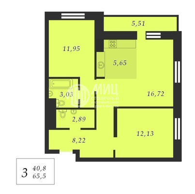 Продам трехкомнатную (3-комн.) квартиру, Каширское ш, 74А, Москва г