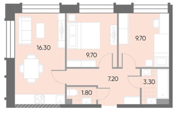 Продам двухкомнатную (2-комн.) квартиру, Борисовские Пруды ул, 1, Москва г