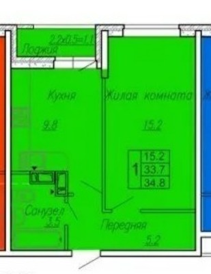 Продам однокомнатную (1-комн.) квартиру, Тепличная ул, 62/1к4, Краснодар г