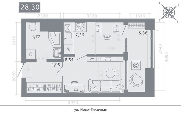 Продам однокомнатную (1-комн.) , Островского ул, 1/1, Казань г