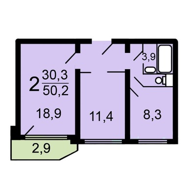 Продам двухкомнатную (2-комн.) квартиру, Маршала Голованова ул, 1, Москва г