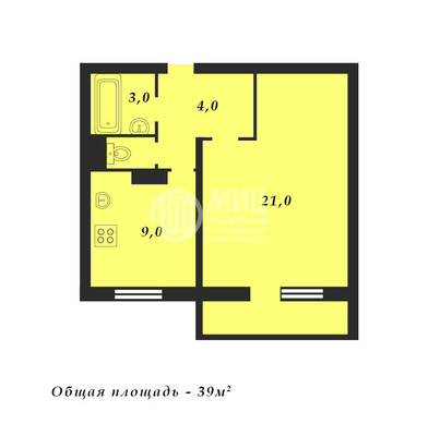 Продам однокомнатную (1-комн.) квартиру, Новоорловская ул, 12, Москва г