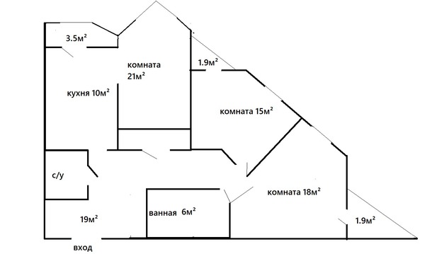 Продам трехкомнатную (3-комн.) квартиру, Кузнечная ул, 79, Екатеринбург г