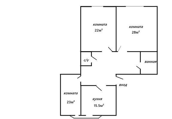 Продам трехкомнатную (3-комн.) квартиру, Бажова ул, 51, Екатеринбург г