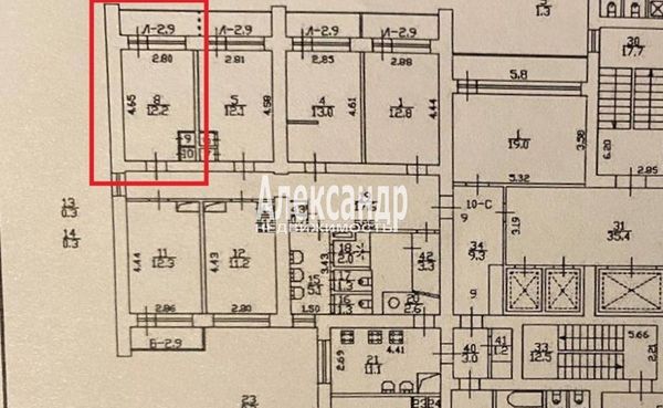 Продам комнату в 6-комн. квартире, Ударников пр-кт, 17к1, Санкт-Петербург г