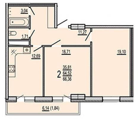 Продам двухкомнатную (2-комн.) квартиру, Кореновская ул, 2к4, Краснодар г