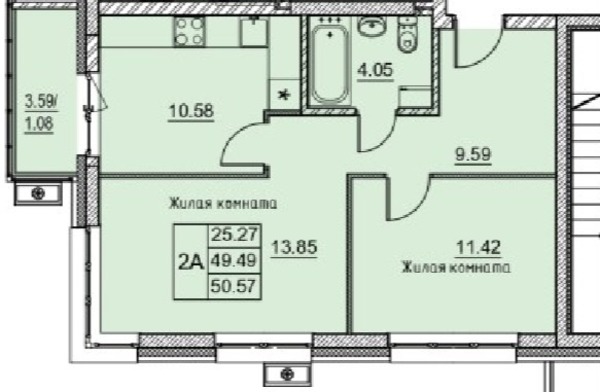 Продам двухкомнатную (2-комн.) квартиру (долевое), Михаила Миля ул, 1, Казань г