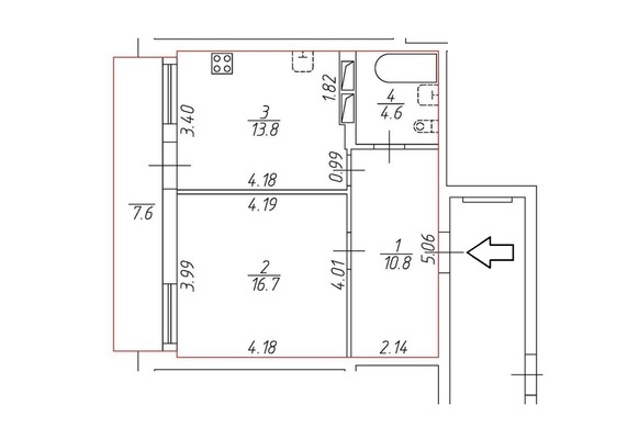 Продам однокомнатную (1-комн.) квартиру, Пионерская ул, 16А, Санкт-Петербург г